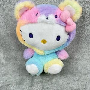 Sanrio Hello Kitty Plush Soft‎ Toy - Rainbow & Dinosaur- 6" Colorful Fandom